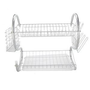 Kitchen Dish Cup Drying Rack Drainer Dryer Tray Cutlery Holder Organizer