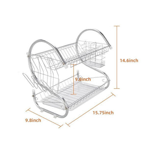 Kitchen Dish Cup Drying Rack Drainer Dryer Tray Cutlery Holder Organizer