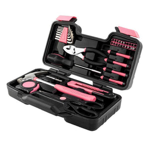 39pcs Pink Tool Set Household Tools Kit Box Mechanics Women Ladies