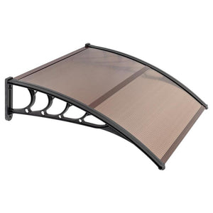 40"x 40" Patio Brown Window Awning Front Door Canopy Patio Cover Yard Garden