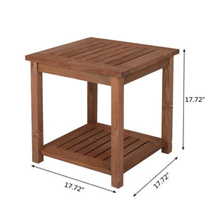 18" Square Outdoor Patio Portable Side Table for Adirondack Chair