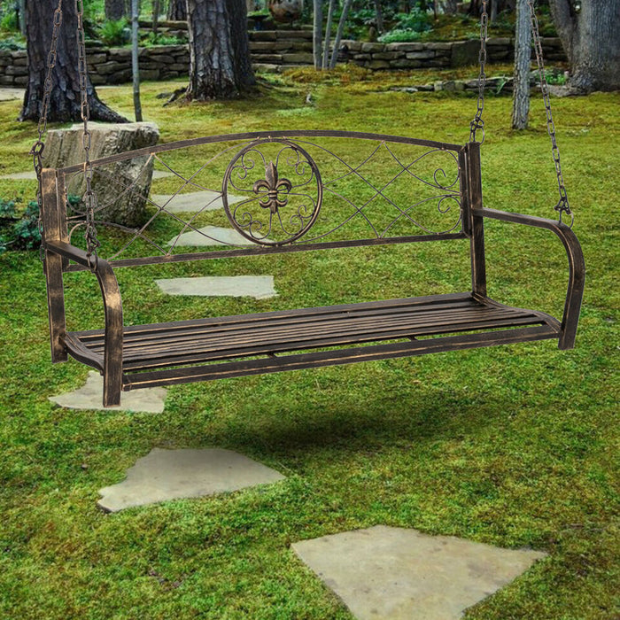 52" Swing Chair Garden Bench Swing Hanging Bench Seat Patio Furniture Outdoor