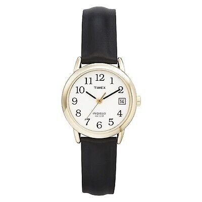 Women's Timex Easy Reader Watch with Leather Strap- Gold/Black