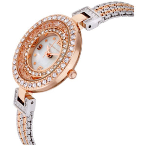 Womens Watch, Rose Gold Case, Silver/Rose Gold Metal Band