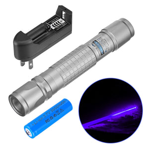 900Miles Purple Laser Pointer Pen 405nm Lazer Beam Light & Charger with Battery