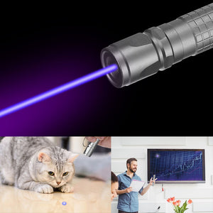 900Miles Purple Laser Pointer Pen 405nm Lazer Beam Light & Charger with Battery