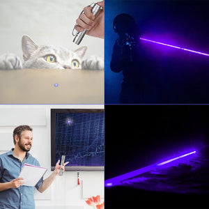 900Miles Purple Laser Pointer Pen 405nm Lazer Beam Light & Charger with Battery