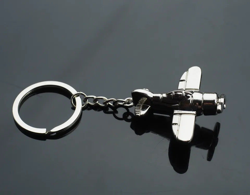 Air Plane Airplane Classic Charm Pendant Keychain Finger Spinning Propeller Gift