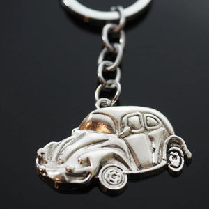 Vintage Love Bug Beetle Car Hippie 70's 60's Silver Pendant Keychain Gift
