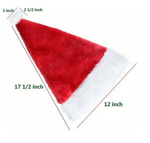 Adult Kids Santa Hat Christmas Cap Costume Party Wear Costume Unisex One Size