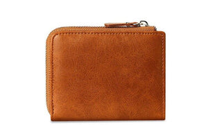 RFID Blocking Men's Bifold Leather ID Card Holder Wallet w/ 2 Zip Coin Pocket