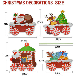 Christmas Train Outdoor Lawn Yard Signs Stakes Xmas Outdoor Decorations