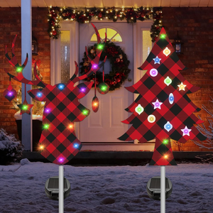 Christmas Decorations Outdoor Yard, Christmas Solar Garden Stake Lights, 41 Inch