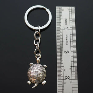 Turtle Sea Tortoise 34x28mm Design Pattern Charm Pendant Keychain Gift Key Chain