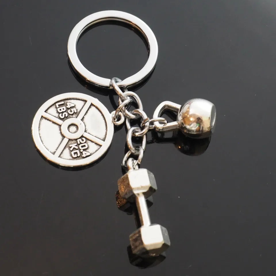 Dumbbell 45lbs 20.4 KG Weight Lifting Gym Pendant Keychain Key Chain Muscle Gift