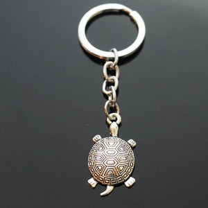 Turtle Sea Tortoise 34x28mm Design Pattern Charm Pendant Keychain Gift Key Chain