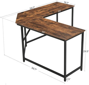 New ~58.7” Corner Desk V-L Shaped Office Computer Desk A25