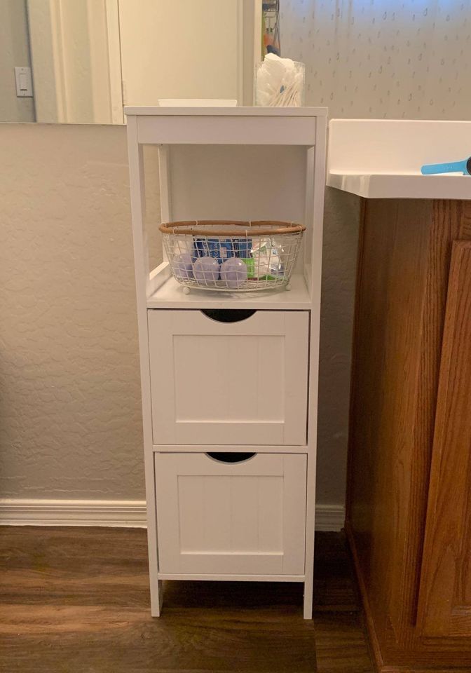 New White Cabinet For Bathroom A40 Storage