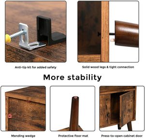 New In Box Wood Storage 2 Shelf Cabinet A55 Organizer