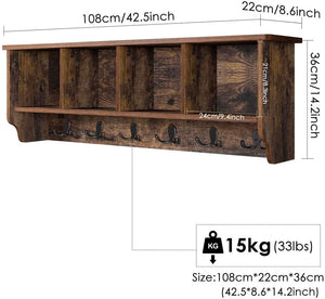 New Wall Hanging Shelf Storage Cabinets Coat Rack c26