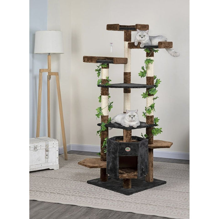 ⚡️SALE⚡️NEW 67-in Forest with Leaves Cat Tree, Blue/ Brown