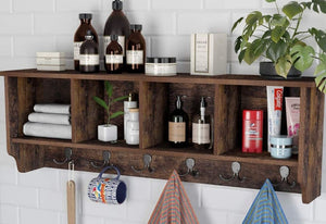 New Wall Hanging Shelf Storage Cabinets Coat Rack c26