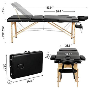 ⚡️NEW Massage Table Portable Massage Bed Massage Therapy Table Spa Bed 84 In