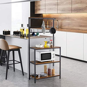 ⚡️NEW 4-Tier Industrial Kitchen Bakers Rack,Standing Baker\'s Racks,Microwave #1806 🌷