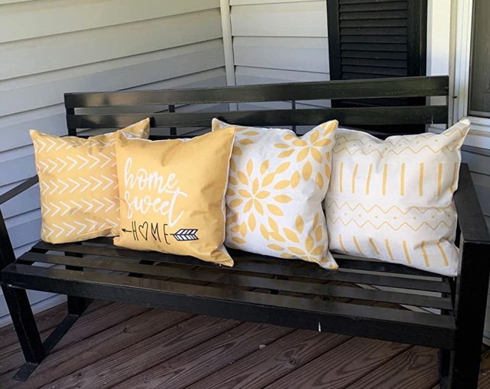 ⚡️NEW Set of 4 Pillow Covers 18x18, Modern Sofa Throw Pillow Cover, Decorative Outdoor #1850 🌷