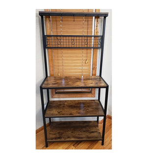 ⚡️NEW 4-Tier Industrial Kitchen Bakers Rack,Standing Baker\'s Racks,Microwave #1806 🌷