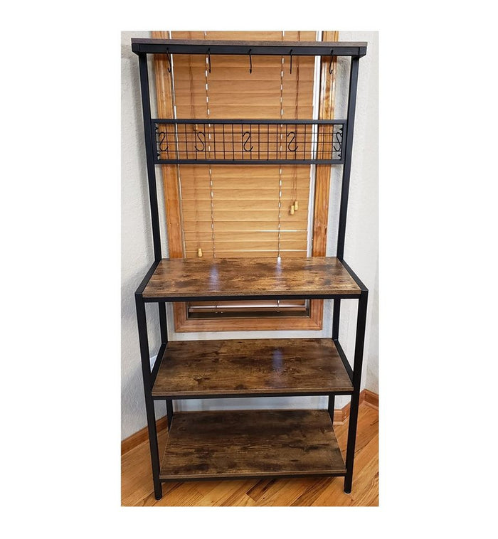 ⚡️NEW 4-Tier Industrial Kitchen Bakers Rack,Standing Baker\'s Racks,Microwave #1806 🌷