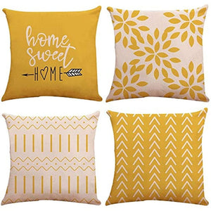 ⚡️NEW Set of 4 Pillow Covers 18x18, Modern Sofa Throw Pillow Cover, Decorative Outdoor #1850 🌷