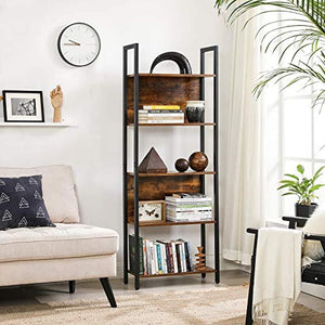 ⚡️NEW 5-Tier Bookshelf, Storage Rack Shelf, Bookcase with 5 Shelves, Steel Fra #2947 🌷