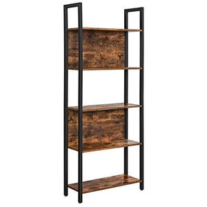 ⚡️NEW 5-Tier Bookshelf, Storage Rack Shelf, Bookcase with 5 Shelves, Steel Fra #2947 🌷