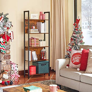 ⚡️NEW 5-Tier Bookshelf, Storage Rack Shelf, Bookcase with 5 Shelves, Steel Fra #2947 🌷