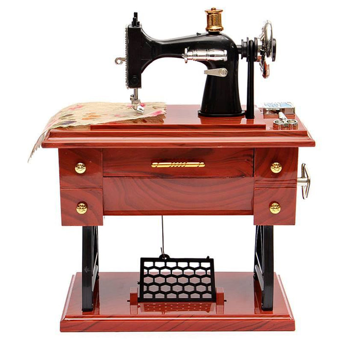 Vintage Treadle Sewing Machine Featherweight Music Box Singer Case Cabinet Accessories NEW