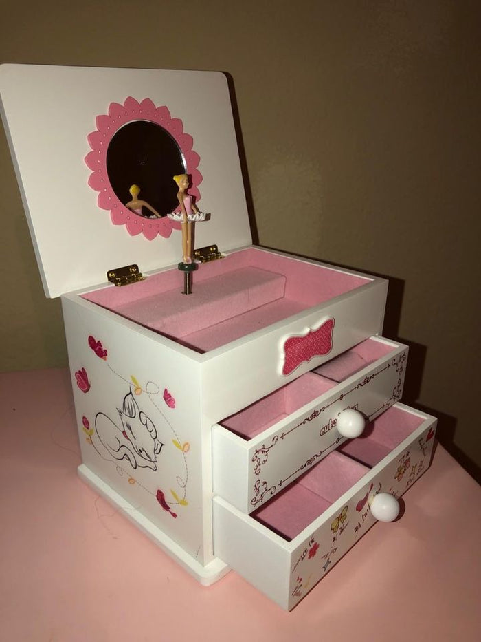 ⚡️NEW ❤️ Ballerina Music Jewelry Box for Little Girls, Cartoon #4078 🌷