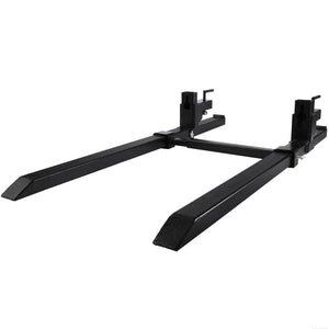 Pallet Forks 2000 lbs Adjustable Stabilizer Bar Loaders, Tractors, Skid Steers Bucket Mounted 43"