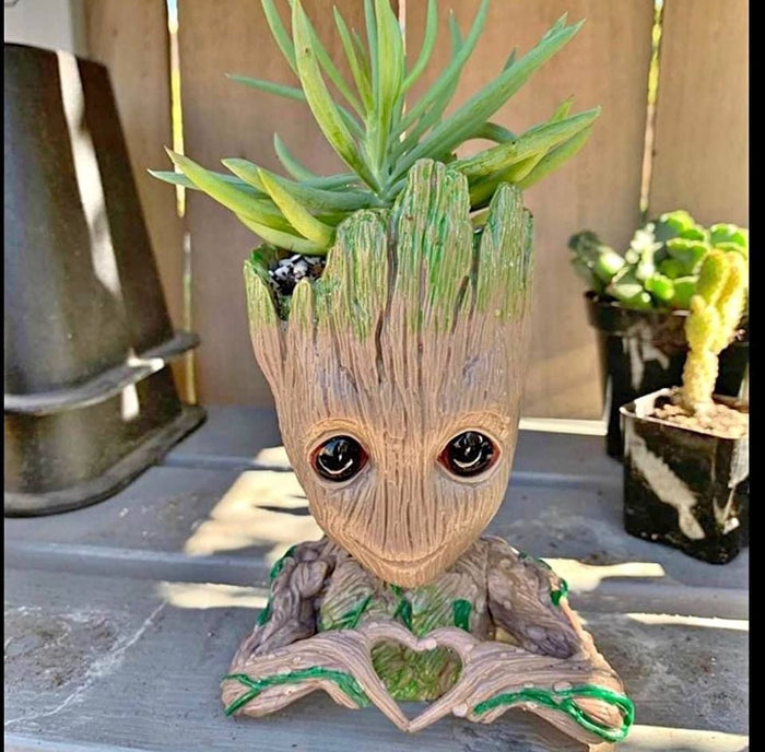 🌷🌿 Baby Groot Heart Plants | Flower Pot 🌿🌷