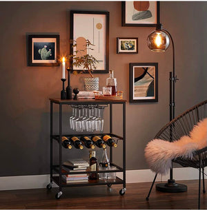 Rustic Brown Bar Cart