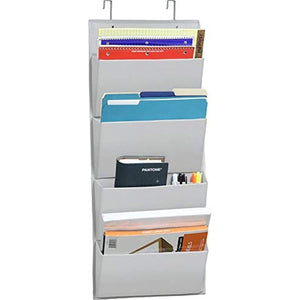 ⚡️NEW 📣 4 Pockets - Wall Mount/Over Door Office Supplies File Document Or #5907 🌷