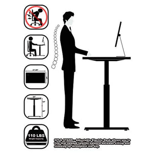 ⚡️NEW 📣 Standing Desk Electric Height Adjustable Computer Desk, 48 x #5648 🌷