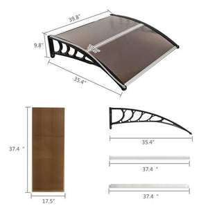Front Door Awning Rain Cover Canopy Window Rain Cover 40" x 40" Polycarbonate **Brand New**