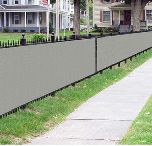 6 ft X 50 ft, Grey Privacy Screen Fence Fencing Mesh Shade Net Cover for Wall Garden Yard