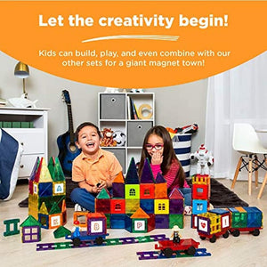 ⚡️NEW 📣 110-Piece Kids Colorful Magnetic Tiles Set 3D Construction Magnet Building #9778 🌷