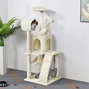 ⚡️NEW 📣 51in Height Cat Tree Condo Multi-Level Cat Towers House Furniture #9914 🌷