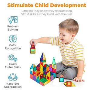 ⚡️NEW 📣 110-Piece Kids Colorful Magnetic Tiles Set 3D Construction Magnet Building #9778 🌷