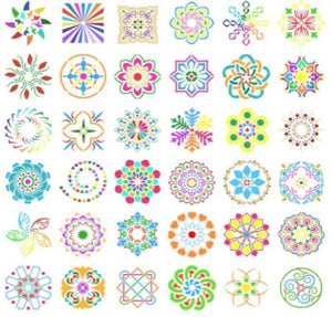 36 Pcs Mandala Stencils Reusable (3.6x3.6 Inch)
