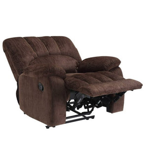 Recliner with Pocketed Comfort Coils, Brown Fabric