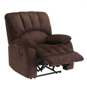 Recliner with Pocketed Comfort Coils, Brown Fabric
